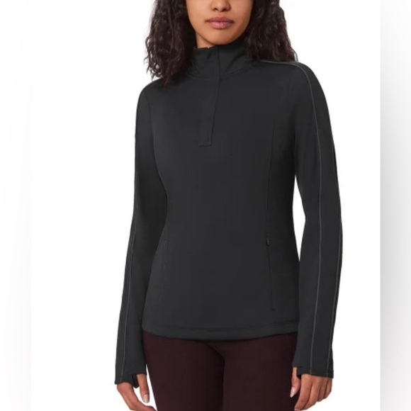 Mondetta Ladies' Quarter-Zip Pullover Black Size M - Picture 1 of 5
